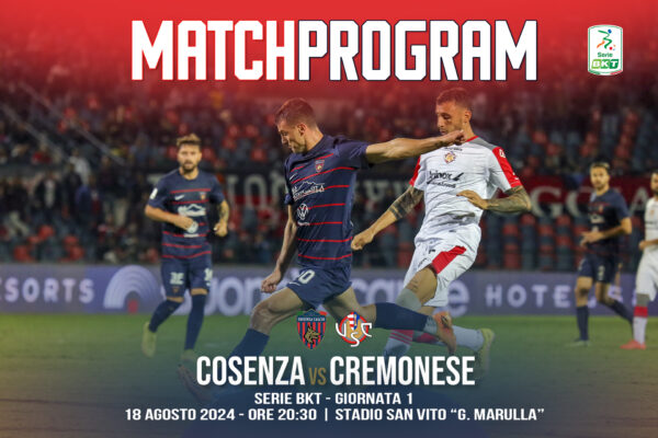 🔴🔵 Il match program di Cosenza – Cremonese