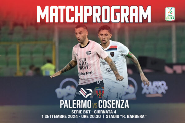 Il match program di Palermo Cosenza