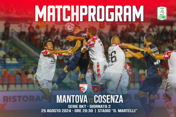 Il match program di Mantova – Cosenza