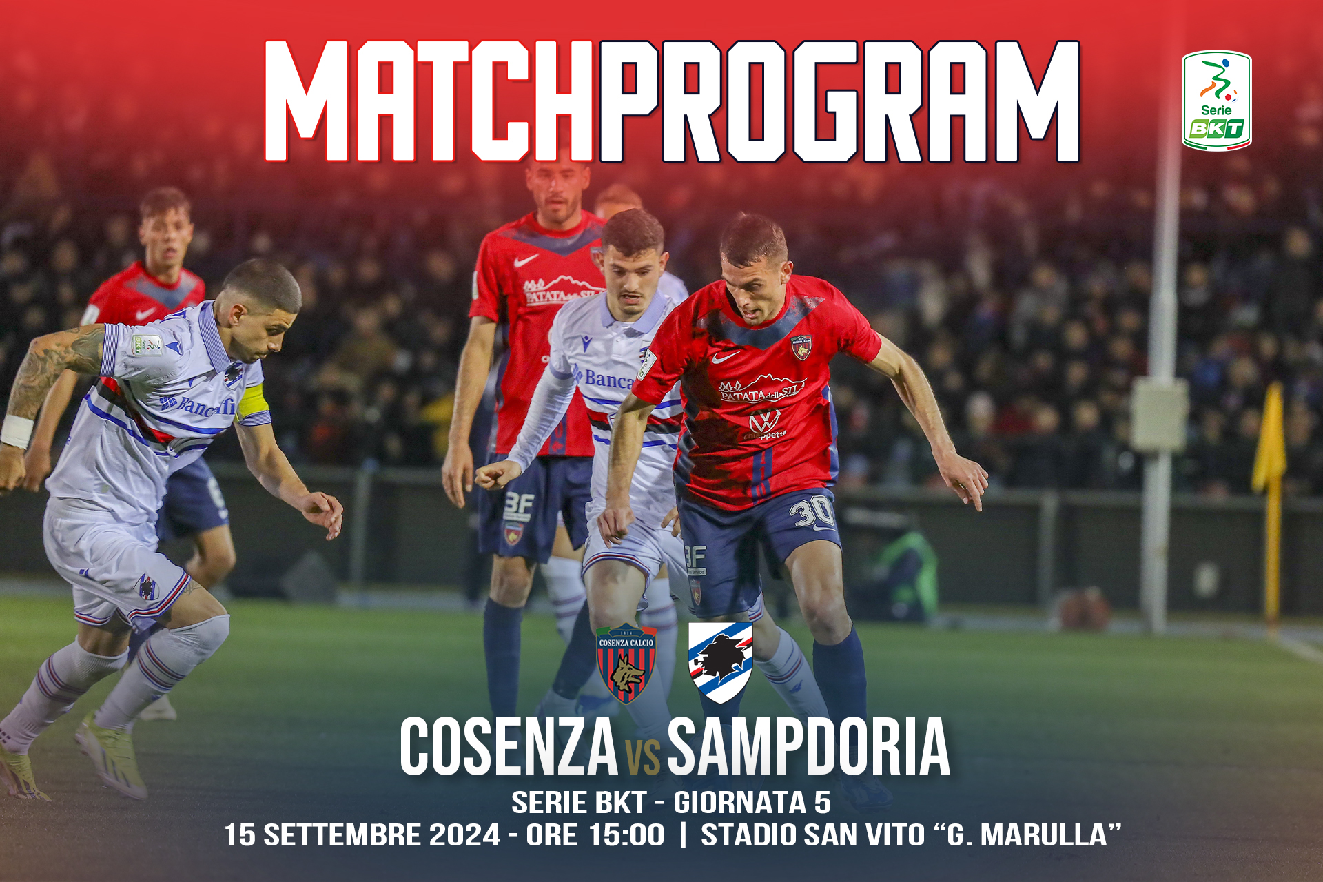 🔴🔵 Il match program di Cosenza – Sampdoria