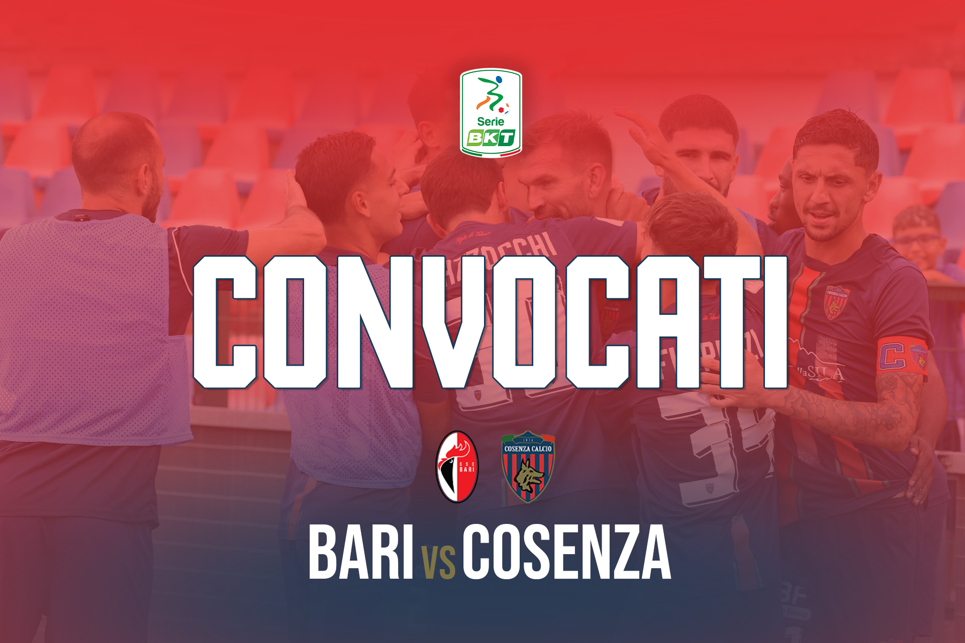 🔴🔵 I convocati per Bari – Cosenza