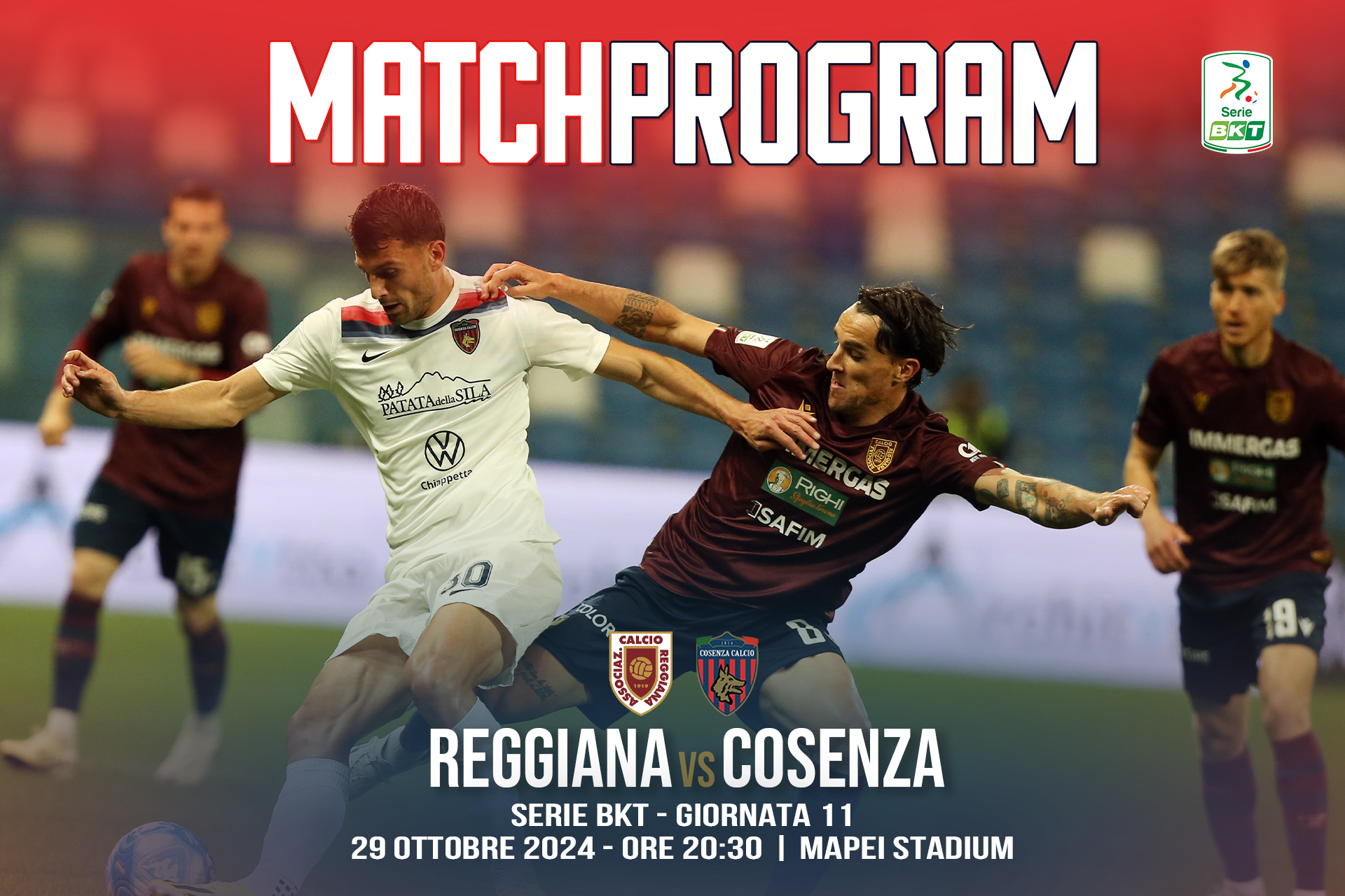 π΄π΅ Il match program di Reggiana Cosenza
