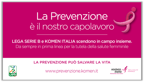 📌 Lega B e Komen Italia nuovamente insieme per la salute delle donne