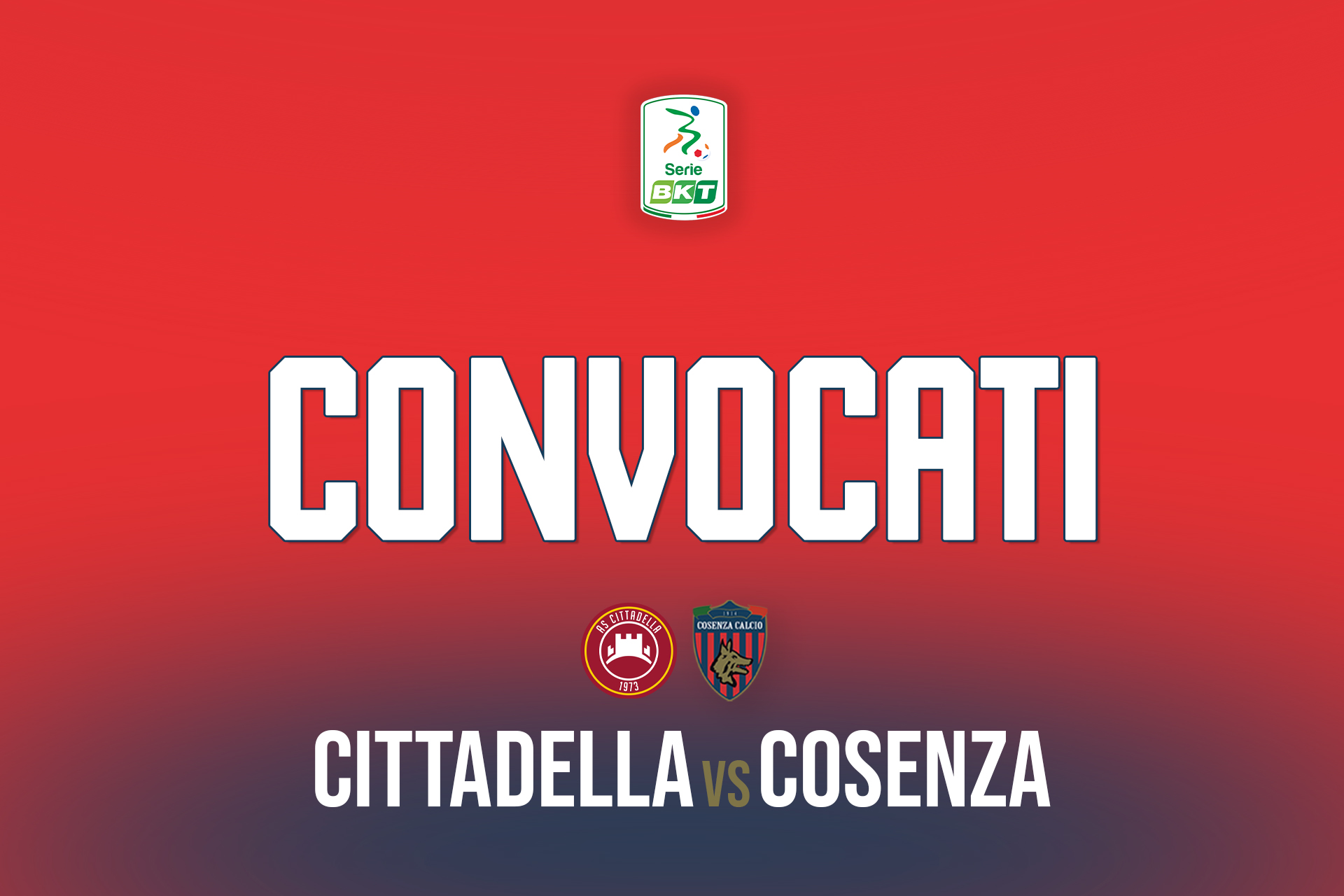 🔴🔵 I convocati per Cittadella – Cosenza