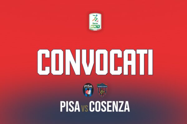 🔴🔵 I convocati per Pisa – Cosenza
