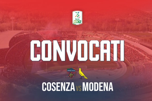 🔴🔵 I convocati per Cosenza – Modena