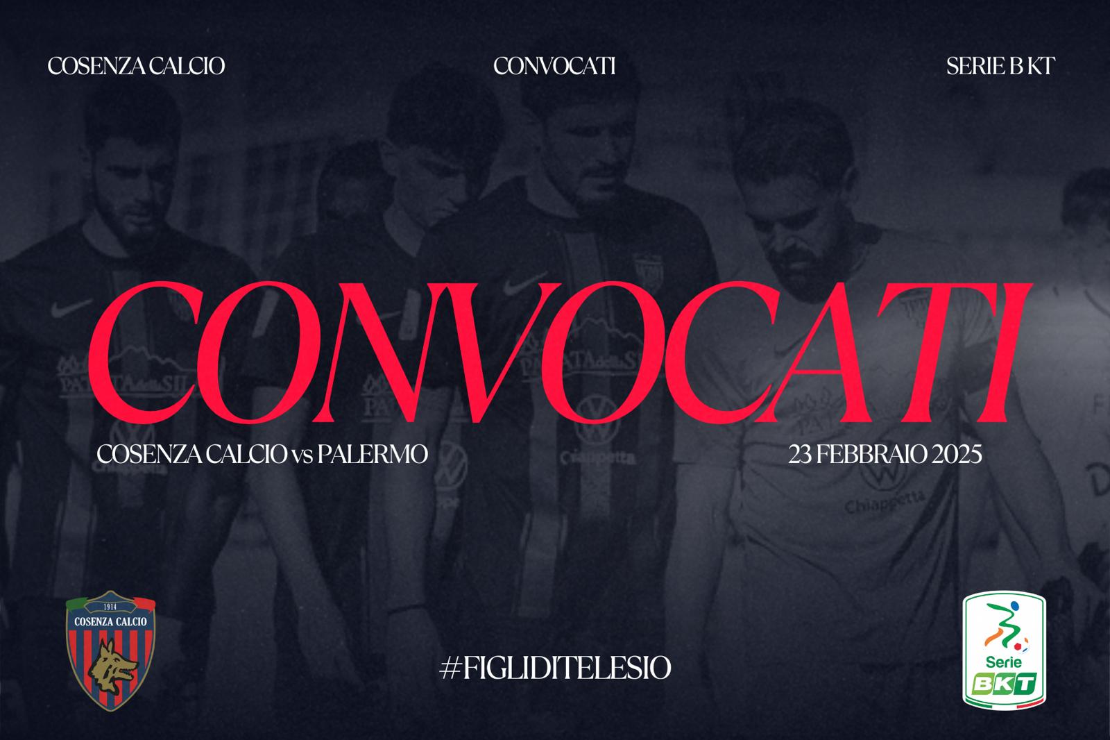 🔴🔵 I convocati per Cosenza – Palermo