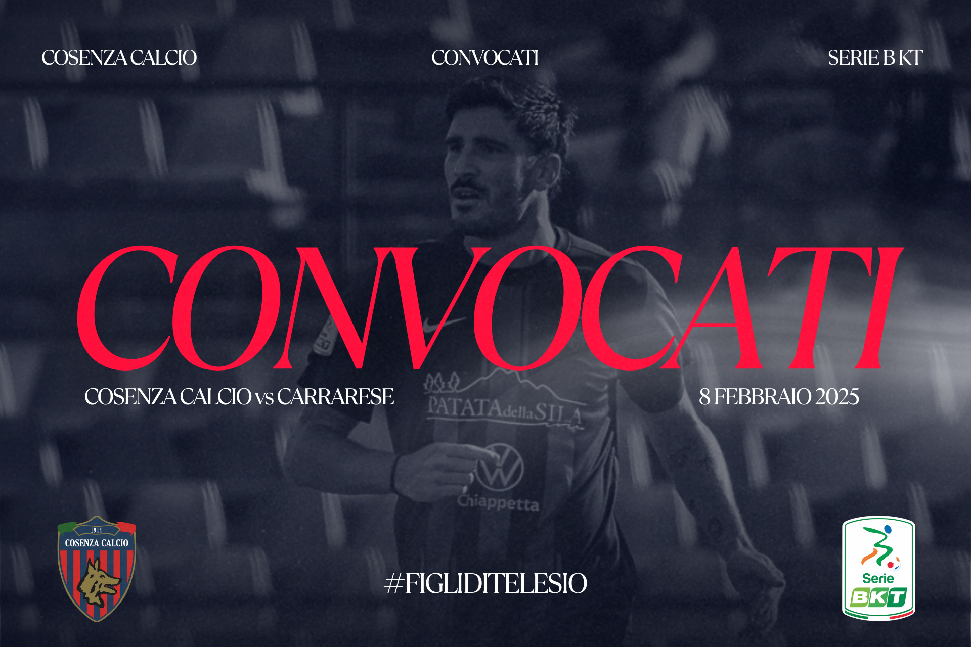 🔴🔵 I convocati per Cosenza – Carrarese
