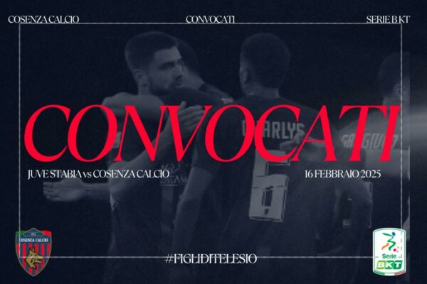 🔴🔵 I convocati per Juve Stabia – Cosenza