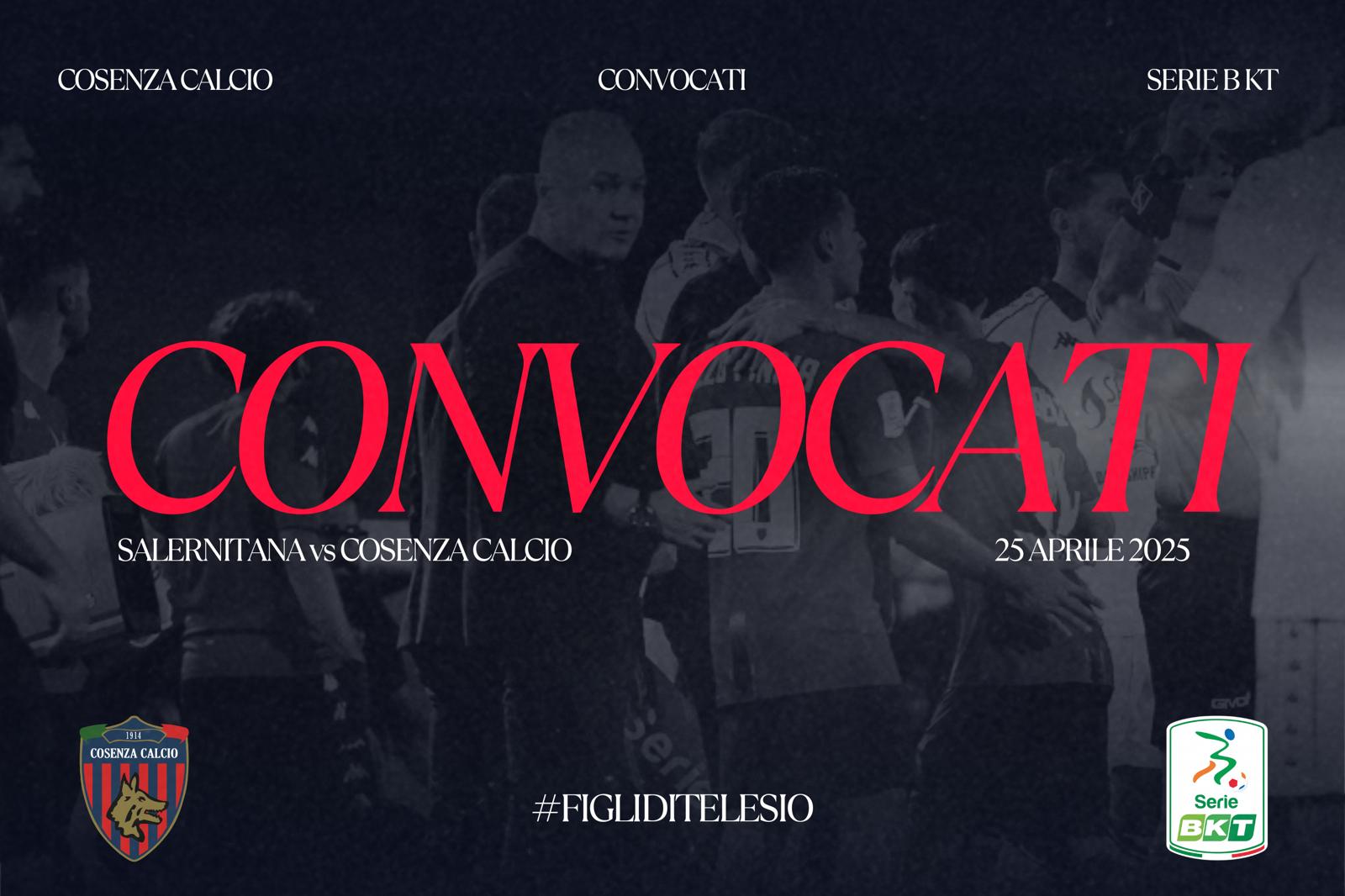 🔴🔵 I convocati per Salernitana – Cosenza