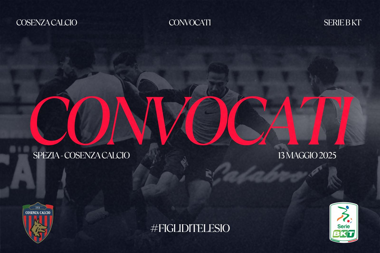 🔴🔵 I convocati per Spezia – Cosenza